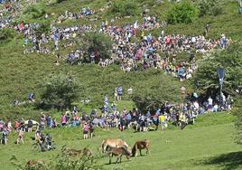 Un tramo de la Zegama - Aizkorri durante la prueba del año pasado.