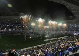 Ceremonia de inauguración de la última Donosti Cup en el Reale Arena.