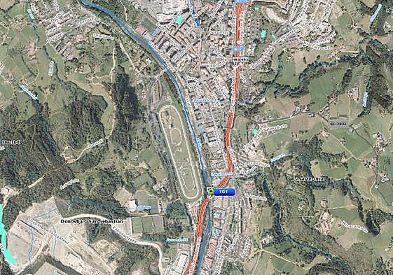 Punto del accidente registrado.