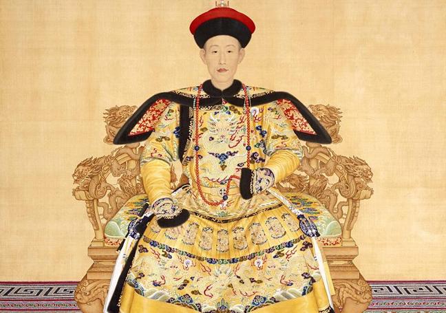 El emperador Quianlong, que gobierna China en 1790. Por Giuseppe Castiglione (1736)