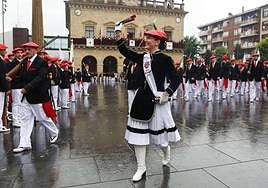 Un momento del Alarde tradicional del año pasado.