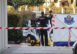 El cuerpo de Lourdes quedó sobre el banco, que estaba muy cerca de un parque infantil.