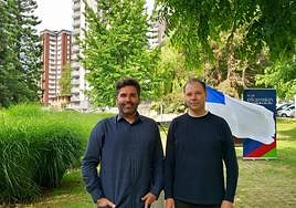 Victor Lasa y Jon Tamayo este sábado en Bidebieta.