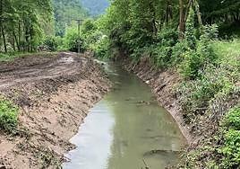 Las obras en el canal bajo del Añarbe han arrancado con los trabajos de desbroce.