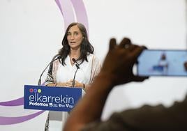 Echeveste, en un acto de este miércoles en San Sebastián.