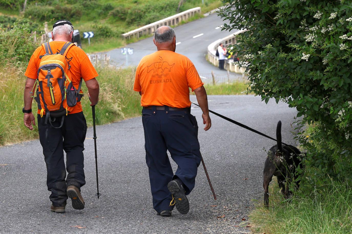 La búsqueda del desaparecido en Jaizkibel, en imágenes
