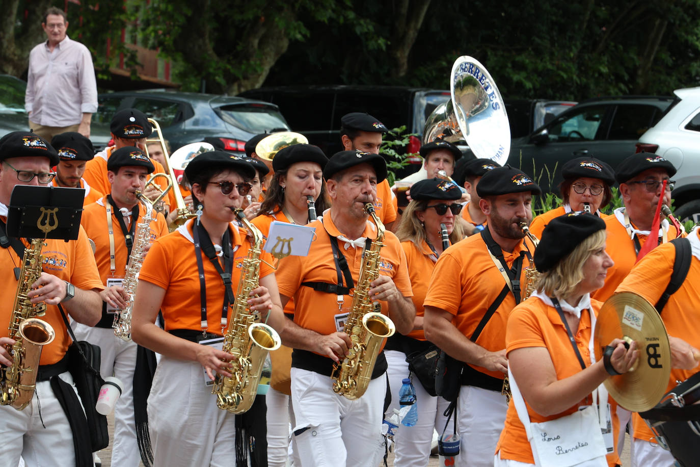 Los aficionados franceses, en Donostia