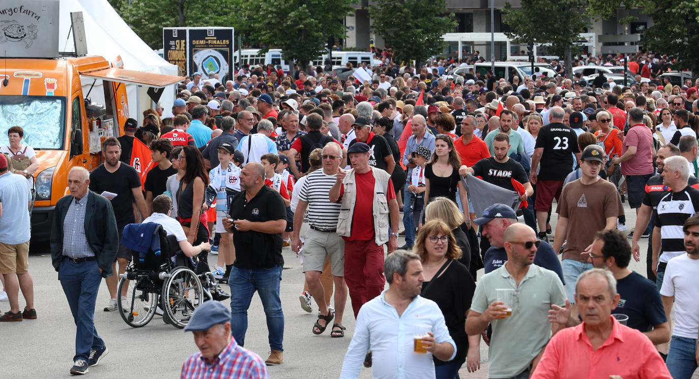 Los aficionados franceses, en Donostia