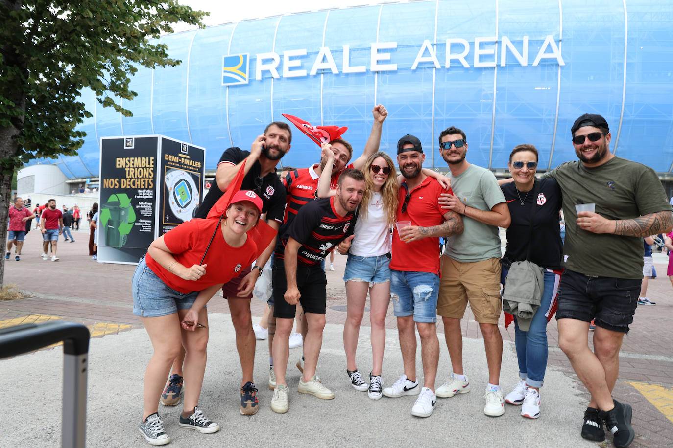 Los aficionados franceses, en Donostia