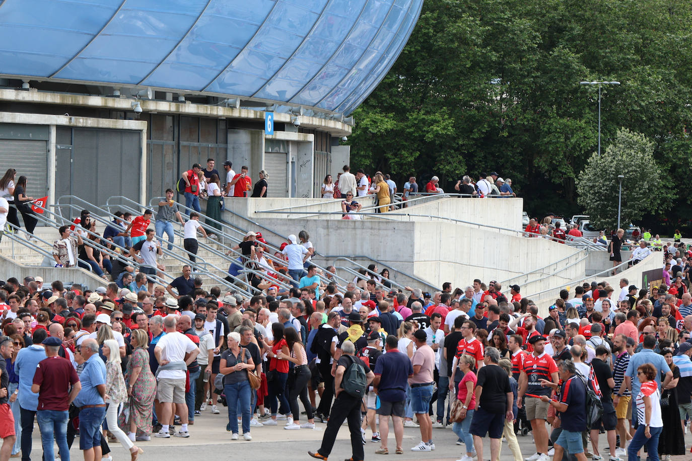 Los aficionados franceses, en Donostia