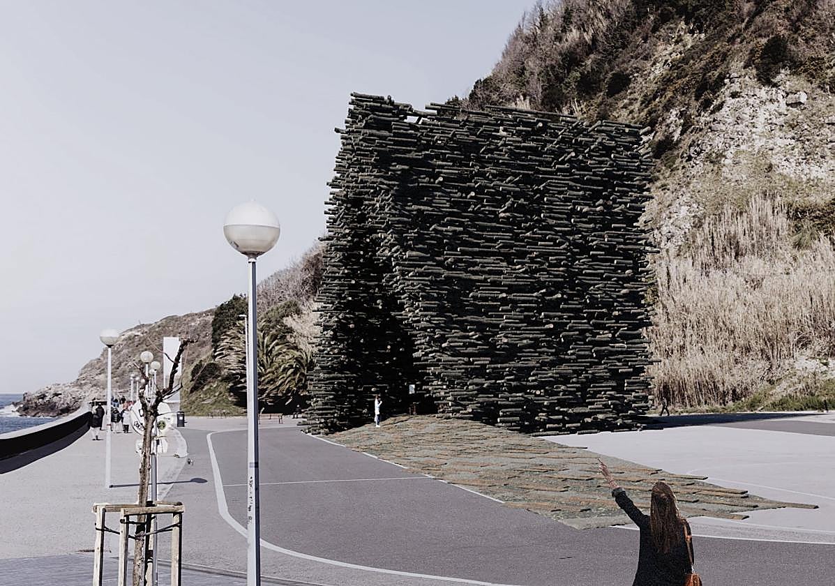 Montaje de cómo será el proyecto 'Lost Forest', relacionado con los incendios forestales.