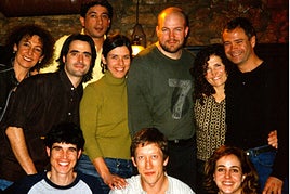 Organizadores de Club 44 y músicos en una imagen del primer concierto en 2013.