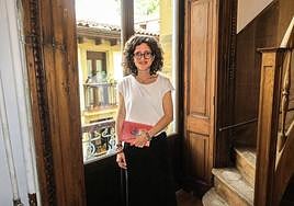 Naroa Zubillaga, 'Horma' liburuaren aurkezpen amaieran.