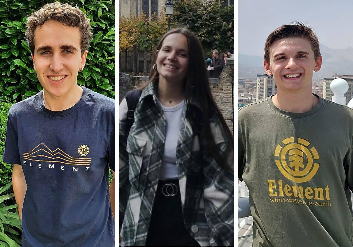 Eneko Apaolaza, Aiora Gaztañaga y Josu García han sido los tres alumnos guipuzcoanos más destacados de la Selectividad 2023.