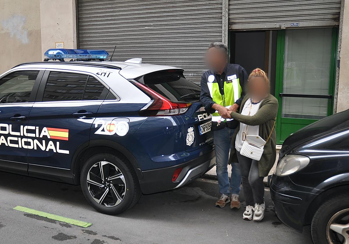 Detención realizada en la operación policial en Bizkaia.