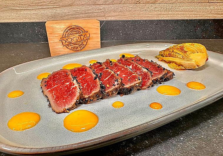 Receta de tataki de vaca con cogollos