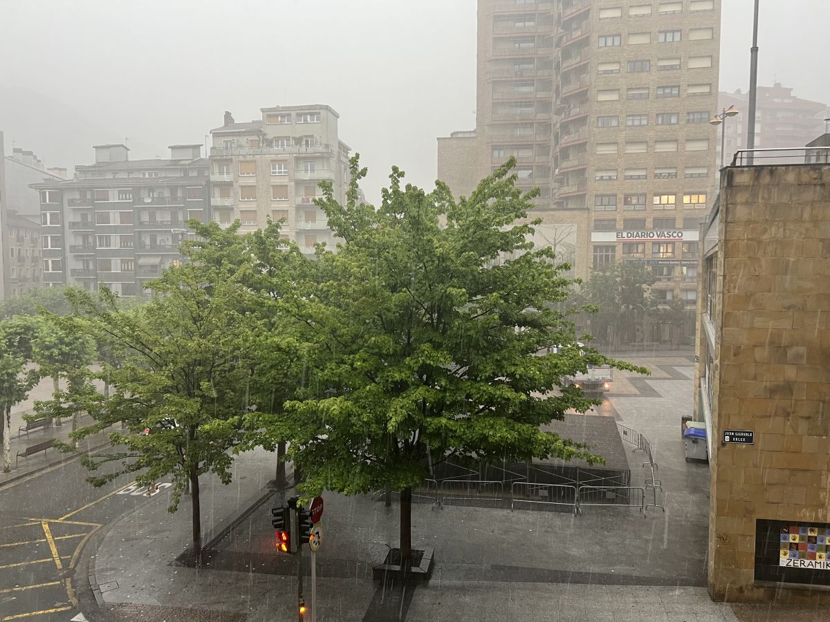 Trombas de agua y granizadas en Gipuzkoa