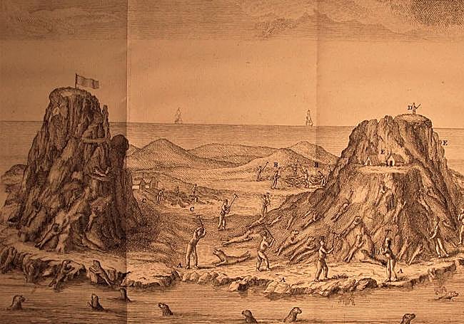 Caza de focas en Terranova en el siglo XVIII.