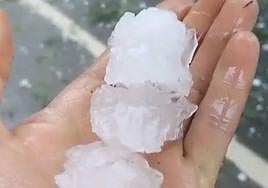 La granizada en las localidades de Bortziriak ha sido de considerable tamaño.