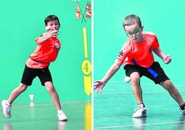 Canteranos durante una de las competiciones que organiza la escuela de pelotaris de Olalde.