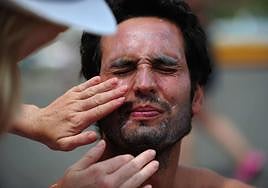 Foto de archivo de cremas solares