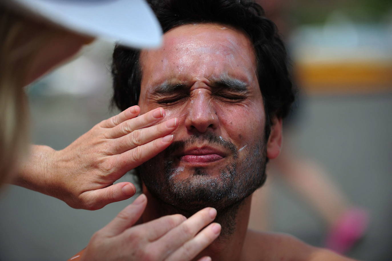 Foto de archivo de cremas solares