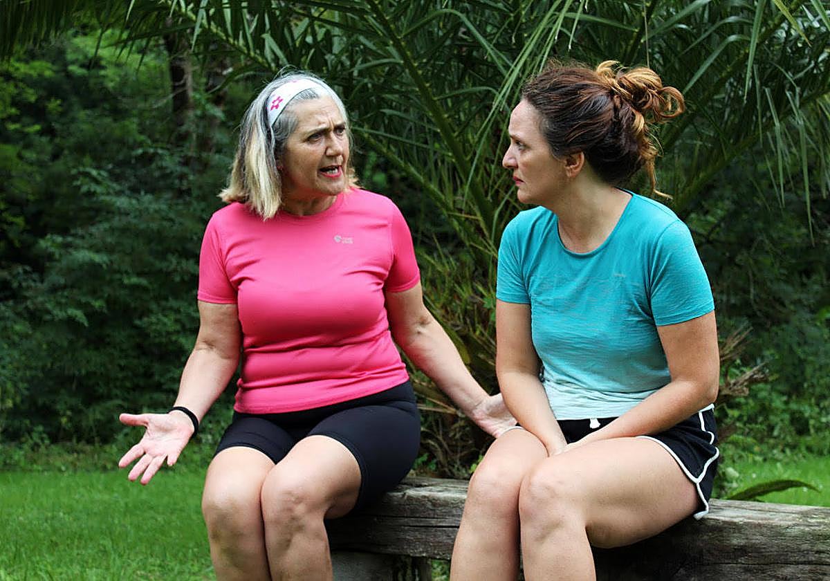 Ane Gabarain y Vito Rogado representando 'Entre Flores'.