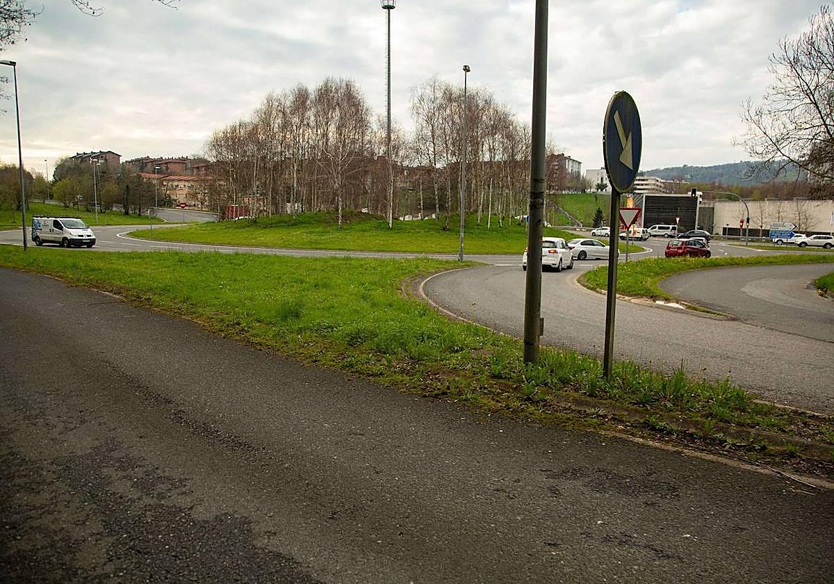 La rotonda de Garbera antes de las obras.