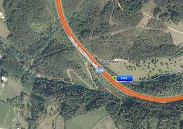 Herido al salirse de la calzada y volcar su coche en la A-15 en Villabona