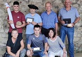 El podio del campeonato junto a Arrese, Mariatxen y Mariasun.