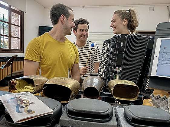 Jon Ansorena, Gorka Catediano y María Zubimendi.