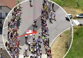 Un espectador provoca una caída en el Tour al estirar el brazo al paso del pelotón