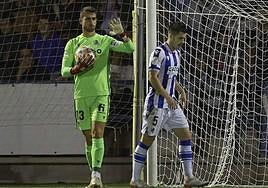 Zubiaurre, en su único partido oficial como jugador de la Real Sociedad.