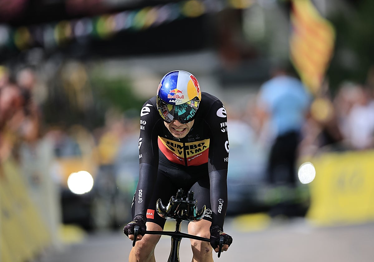 Van Aert, en la contrarreloj de esta semana en el Tour.