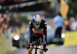 Van Aert, en la contrarreloj de esta semana en el Tour.