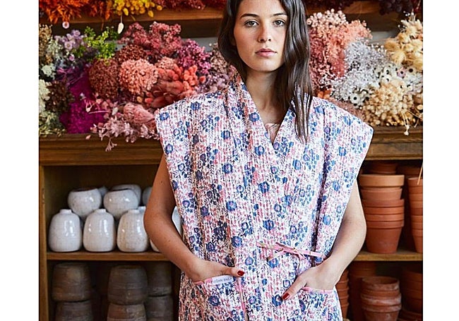 Chaleco en tonos rosas de Iturri enea