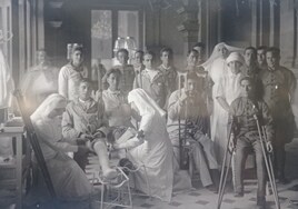 Rifen zaurituak ospitale bihurtutako Kursaal Kasinoan, Donostian. 1922