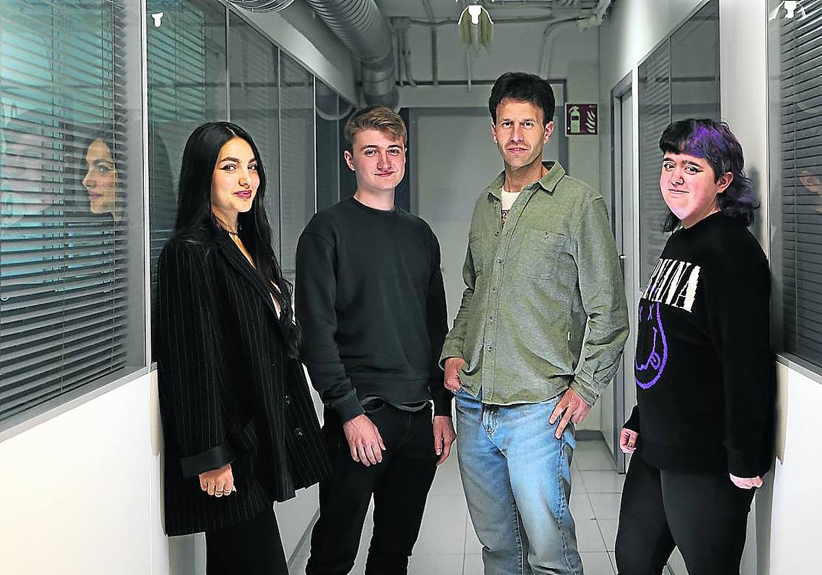 Ainhize Legarreta, Oier Ijurco, Gorka Azkune y Miren Samaniego.