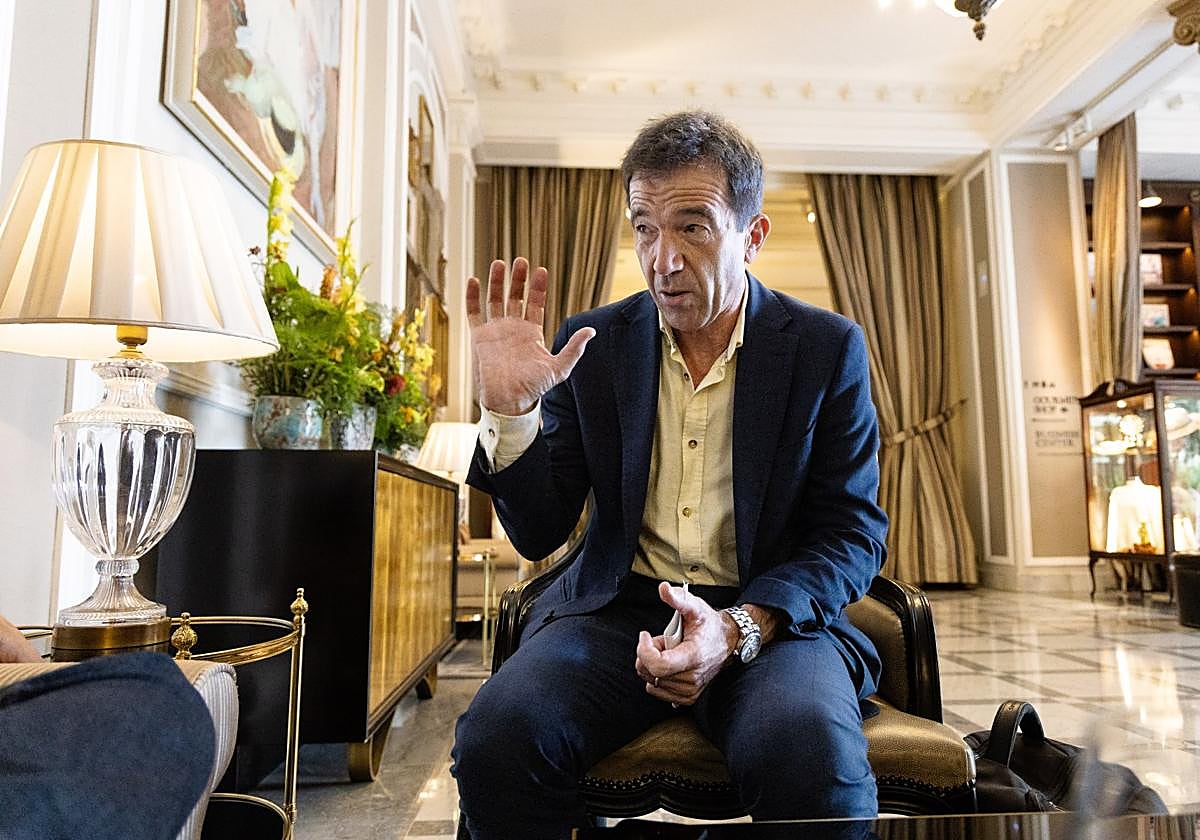 Juanjo Álvarez, este miércoles, en un momento de la entrevista.