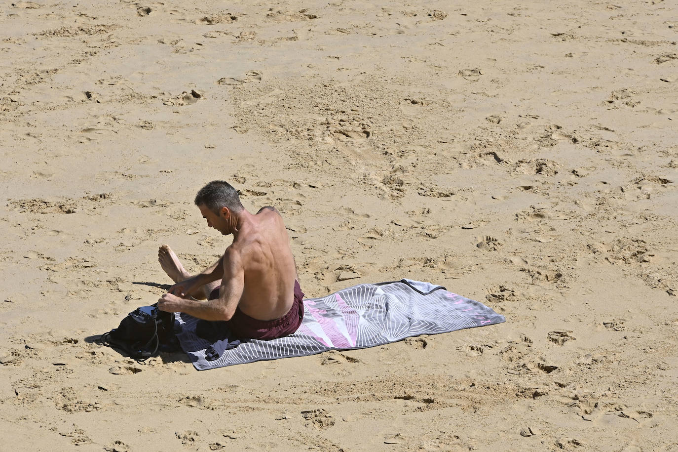 Jornada soleada en las playas guipuzcoanas