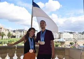 Zudaire y Llopis, en el anterior recibimiento que tuvieron en el Ayuntamiento de San Sebastián.