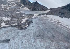 Estado actual del glaciar del Aneto.