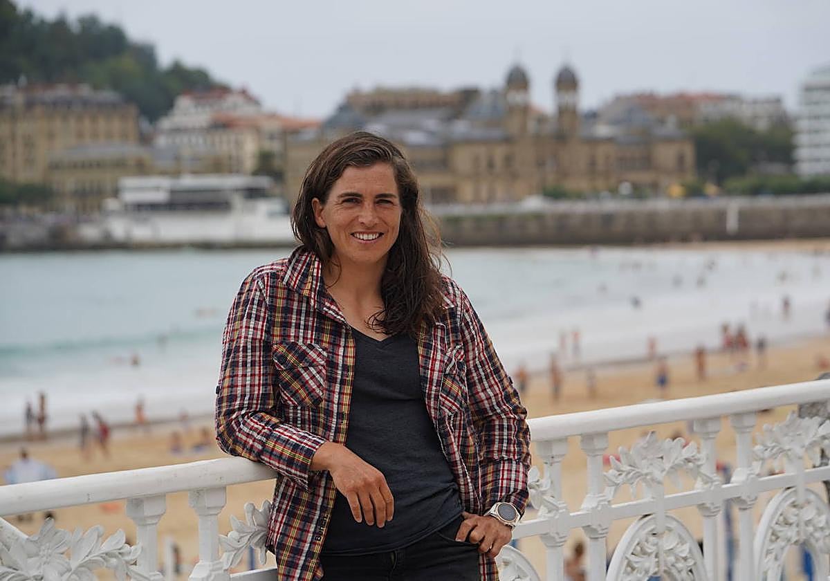 Maialen Chourraut disfruta junto a su familia de los planes diurnos que brinda la Semana Grande donostiarra.