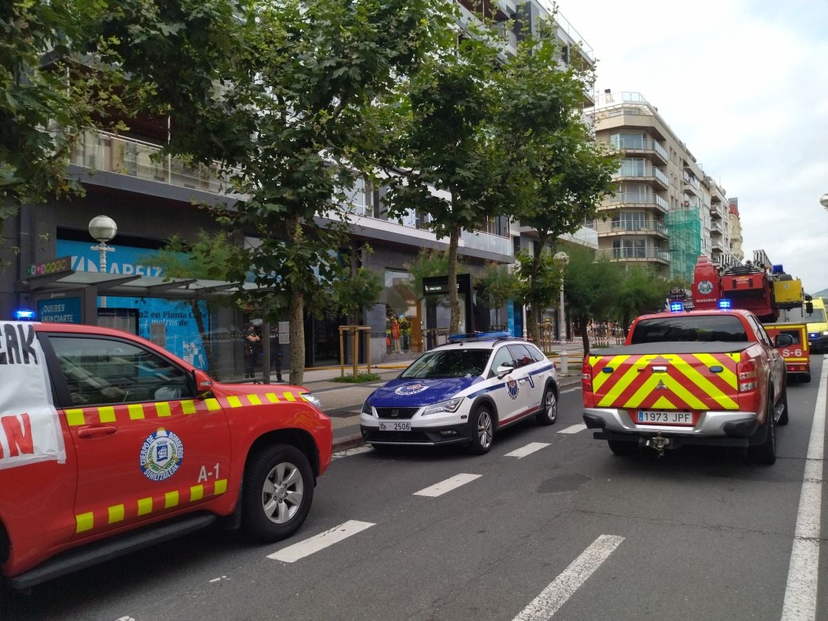 Susto en la avenida de la Libertad de San Sebastián