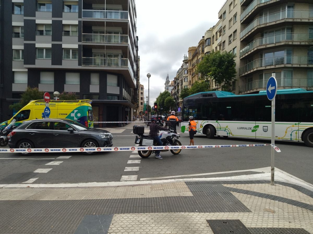 Susto en la avenida de la Libertad de San Sebastián