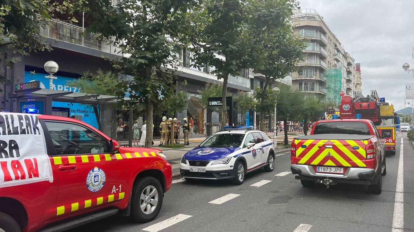 Susto en la avenida de la Libertad de San Sebastián