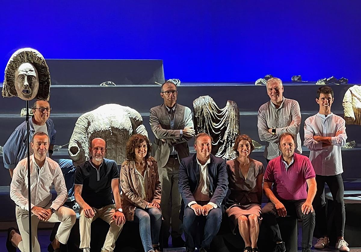 Los protagonistas de concierto, este miércoles en la presentación.