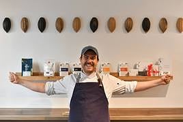 Pablo Ibarreche, en la chocolatería Lurka.