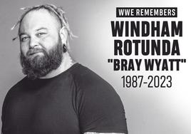 Recuerdo a Bray Wyatt publicado por la WWE en sus redes sociales.
