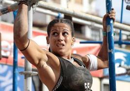 Andrea Azkune, en una prueba del campeonato de España de carreras de obstáctulos.